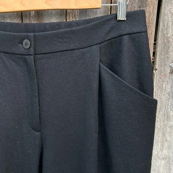 NWT Eileen Fisher Boiled Wool Jersey Carrot Pant Black M - Picture 10 of 16